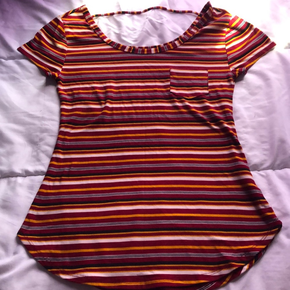 striped stretchy blouse